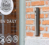 Securit Cendrier extérieur mural, acier inoxydable, argent Securit Cendrier extérieur mural, acier inoxydable, argent