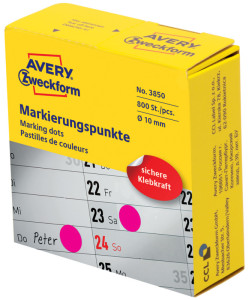 AVERY Zweckform Pastilles de couleurs, 19 mm, vert,