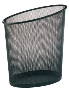 ALBA Corbeille à papier Mesh, en fil d'acier, 18 litres,noir