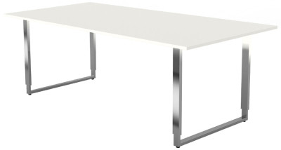 kerkmann Table de conférence AVETO, (L)2.000 mm, blanc