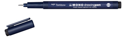 Tombow Feutre fin MONO drawing pen, épaisseur de tracé 01,