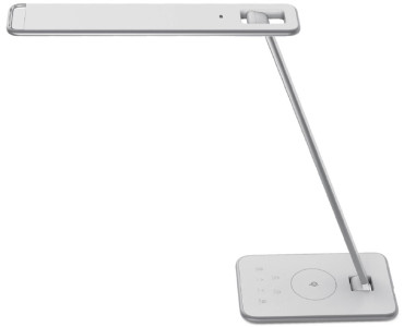 UNiLUX Lampe de bureau LED JAZZ, blanc / gris métallique