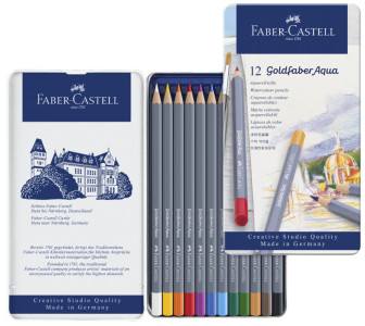 FABER-CASTELL Crayons de couleur aquarellables GOLDFABER,