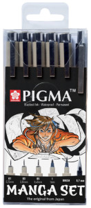 SAKURA Manga-Set PIGMA, 6er ETUI