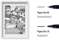 SAKURA Faserschreiber PIGMA PEN, 3 cas, noir