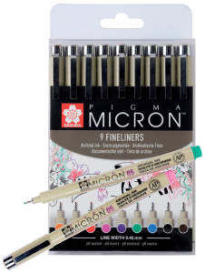 SAKURA Fineliner PIGMA MICRON 05, 9er ETUI