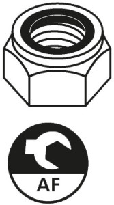 Suki. Contre-écrou, M6, PH2, avec bague de nylon, 200 pièces