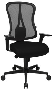 chaise pivotante de bureau topstar « type Comfort net », rouge / rouge