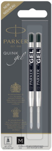 PARKER Mine de rechange QUINK gel, bleu, tracé: M, 2 pièces