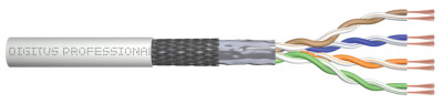 Kat.5e DIGITUS Patchkabel, SF / UTP, 305 m Ring, grau