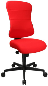 chaise pivotante de bureau topstar « Confort nature », rouge