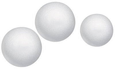 jeu de balle KNORR Prandell mousse de polystyrène, diamètre: 30 mm, blanc