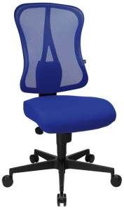 chaise pivotante de bureau topstar « type Comfort Net », bleu / bleu
