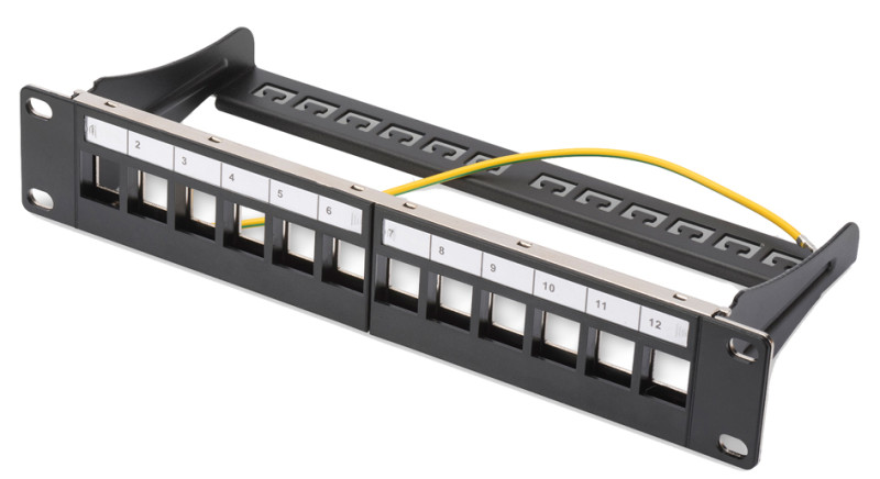 DIGITUS 10 « Modules du panneau de brassage modulaires pour Keystone, 12-Port