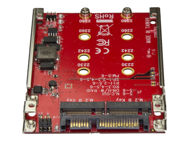 Startech : DUAL-SLOT M.2 TO SATA ADAPTER M.2 ADAPTER pour 2.5IN BAY - RAID