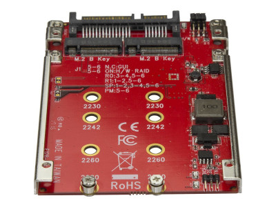 Startech : DUAL-SLOT M.2 TO SATA ADAPTER M.2 ADAPTER pour 2.5IN BAY - RAID