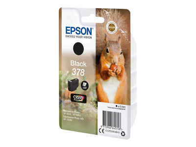 Epson : SINGLEpack BLACK 378 SQUIRREL CLARA Photo HD INK