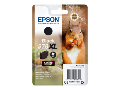 Epson : SINGLEpack BLACK 378XL SQUIRREL CLARA Photo HD INK