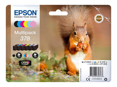 Epson : MULTIpack 6-FARBIG 378 SQUIRREL CLARA Photo HD INK