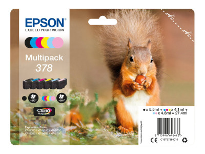 Epson : MULTIpack 6-FARBIG 378 SQUIRREL CLARA Photo HD INK