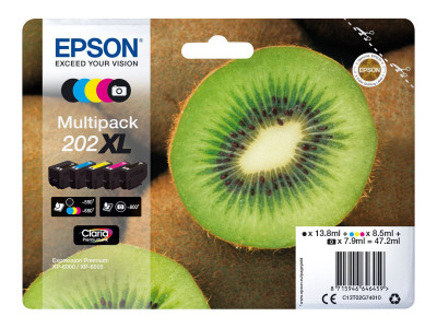 Epson : MULTIpack 5-COLOURS 202XL CLARIA PREMIUM INK