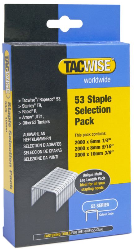 TACWISE Agrafes 53/14 mm, galvanisé, 2.000 pièces