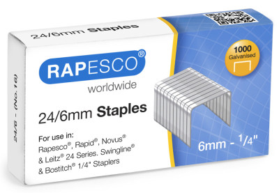 agrafes RAPESCO 24/8, galvanisé, 5000