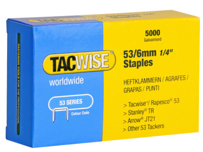 agrafes TACWISE 53/8 mm, galvanisé, 5000