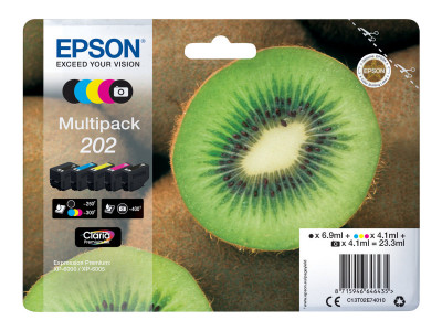 Epson Multipack 202 - Pack de 5 couleurs - encre KIWI