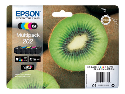 Epson Multipack 202 - Pack de 5 couleurs - encre KIWI