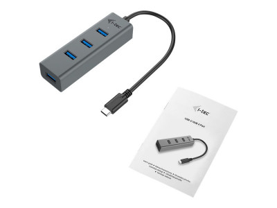 I-Tec : I-TEC USB-C METAL 4-PORT HUB I-TEC USB-C METAL 4-PORT HUB