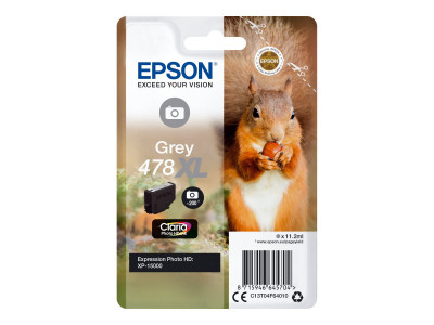 Epson : SINGLEpack GREY 478XL CLARIA Photo HD INK