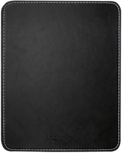 LogiLink Tapis de souris dans un design en cuir, noir