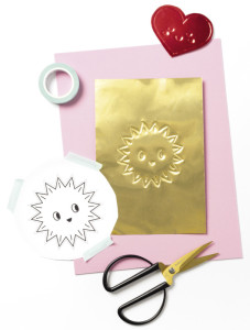 folia Pochette à papiers pour gravure, 185 x 290 mm, or,