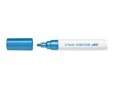 PILOT Marqueur à pigment PINTOR, medium, bleu métal