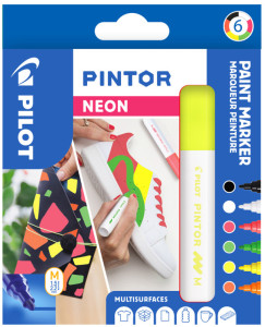 PILOT Marqueur à pigment PINTOR, medium, set de 6 