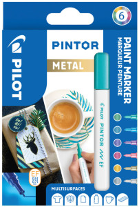 PILOT Marqueur à pigment PINTOR, medium, set de 6 
