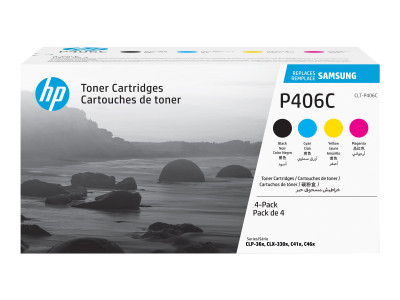 HP : SA CLT-P406C 4-PK CYMK TONER SAMSUNG