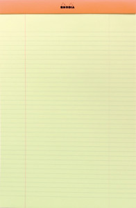 RHODIA Bloc agrafé No. 19, format A4+, ligné - avec marge