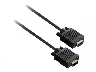 V7 : V7 cable VGA extension 3M NOIR HDDB15 M pour FERRITE CORE