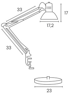 UNiLUX Lampe de bureau LED SUCCESS 66, pince/socle, noir
