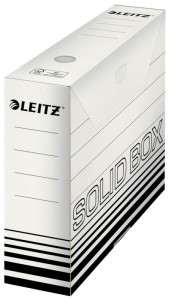 LEITZ boîte d'archivage solide, blanc / noir, (B) de 100 mm
