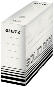 LEITZ boîte d'archivage solide, blanc / noir, (B) de 100 mm