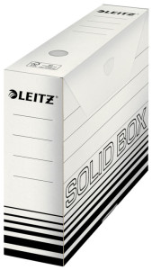 LEITZ boîte d'archivage solide, blanc / noir, (B) de 150 mm