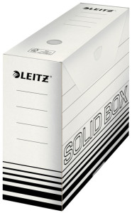 LEITZ boîte d'archivage solide, blanc / noir, (B) de 150 mm