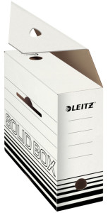 LEITZ boîte d'archivage solide, blanc / noir, (B) de 150 mm