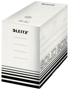 LEITZ boîte d'archivage solide, blanc / noir, (B) de 150 mm