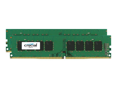 Crucial : 32GB kit 16GBX2 DDR4 PC4-19200 CL17 DR X8 UNBUFF DIMM 288PIN