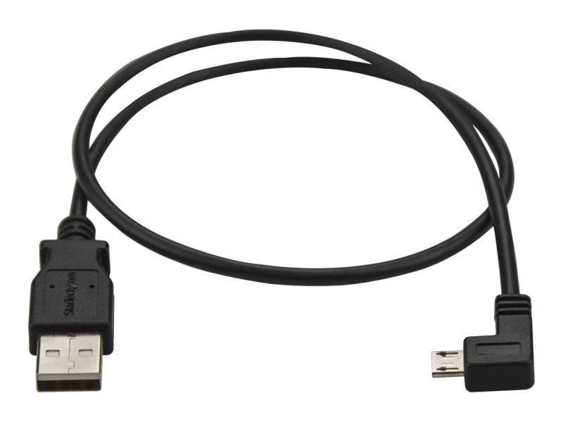 Startech : 0.5M LEFT ANGLE MICRO USB CHARGE & SYNC cable - 24 AWG