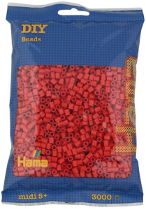 Hama Bügelperlen midi, blanc, dans un sac, 3000 pièces